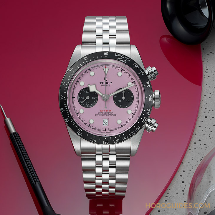 顛覆傳統(tǒng)的粉紅熊貓！帝舵表TUDOR發(fā)表Black Bay Chrono 'Pink'粉紅表盤計(jì)時(shí)碼表-復(fù)刻表