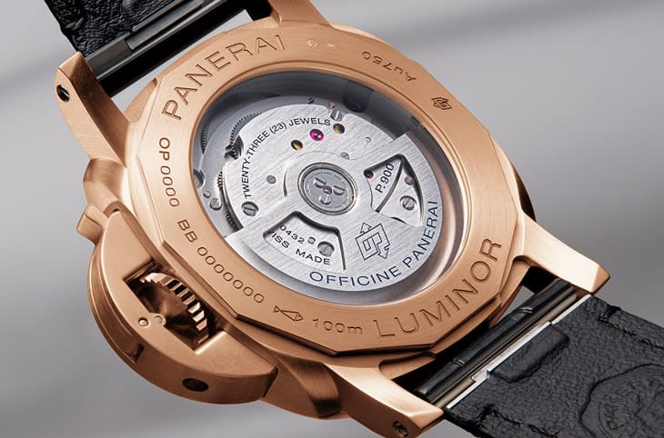 沛納海Luminor PAM01641改以Goldtech紅金搭配實(shí)用兩地時(shí)間功能-復(fù)刻表