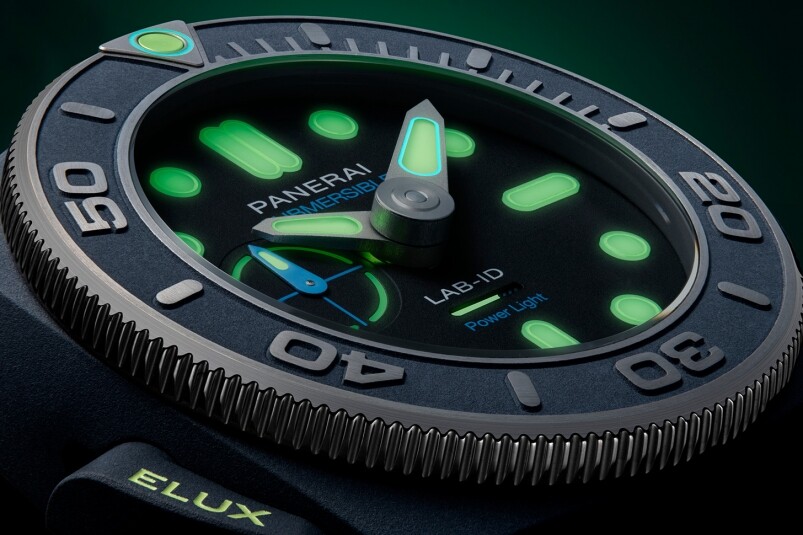 夜光功能新高度！ Panerai全新Submersible Elux LAB-ID腕表 以純機械一鍵開關發光系統-復刻表
